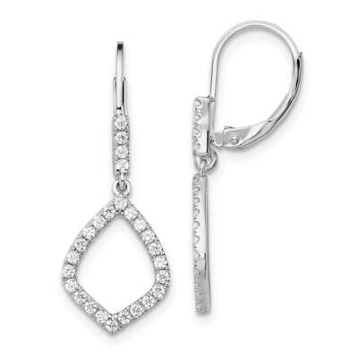 Si1/Si2, G H I, Teardrop Leverback Earrings 14k White Gold Lab Grown Diamond EM7958-052-WLG, MPN: E…