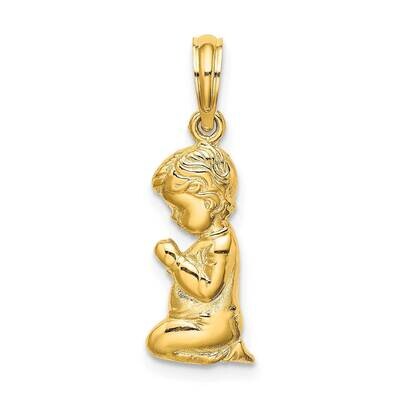Praying Boy Charm 14k Gold D1722, MPN: D1722, 637218042036