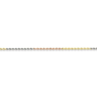 1.8mm Diamond-cut Rope Chain 20 Inch 14k Tri-Color Gold 014TC-20, MPN: 014TC-20, 886774394046