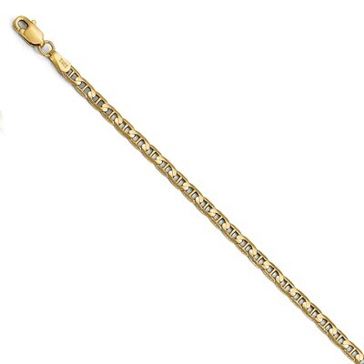Leslie&#39;s 3mm Concave Anchor Chain 9 Inch 14k Gold HB-1314-9, MPN: 1314-9, 191101849473