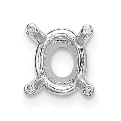 Oval 4-Prong Basket 2.5 x 2mm Setting 14k White Gold WG213, MPN: WG213,