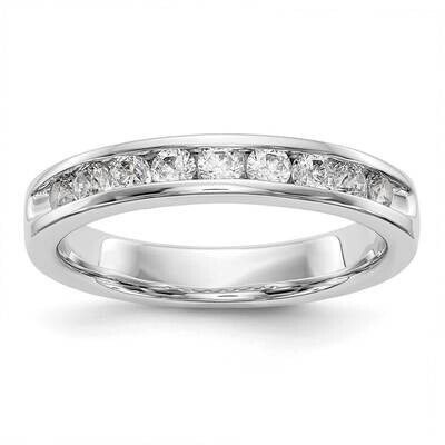 9-Stone Diamond Channel Band 14k White Gold RM3310B-047-WAA, MPN: RM3310B-047-WAA,