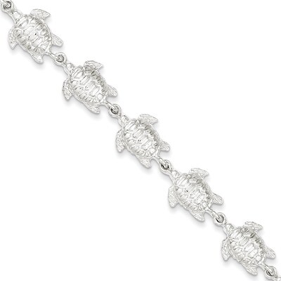 7 Inch Sea Turtles Bracelet Sterling Silver QA40-7, MPN: QA40-7, 883957902890