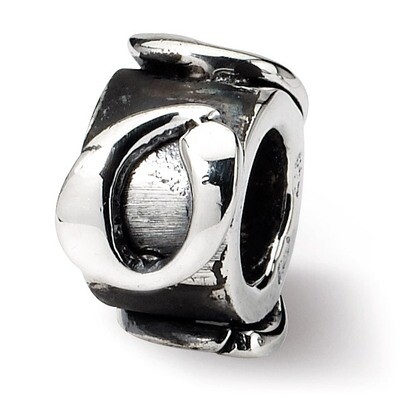 Letter Q Message Bead - Sterling Silver QRS1431Q, MPN: QRS1431Q, 883957305387