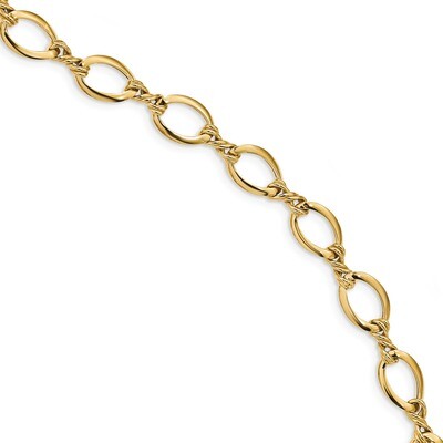 7.5 Inch Fancy Link Bracelet 14k Gold SF2430-7.5, MPN: SF2430-7.5, 191101981210