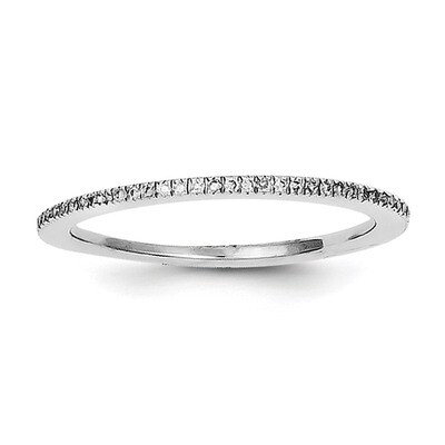 Sterling Silver Rhodium Diamond Band Sterling Silver Rhodium QDX139-6, MPN: QDX139, 813455010759