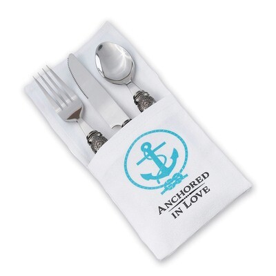 Lillian Rose Set of 4 Anchored in Love White Silverware Holders GM20368, MPN: GM20368, 710309430759
