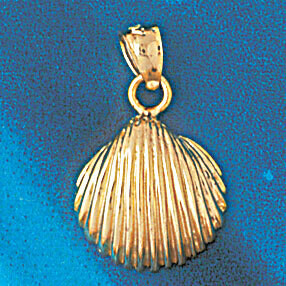 Dazzlers Jewelry Seashell Shell Pendant Necklace Charm Bracelet in Yellow, White or Rose Gold 246, …