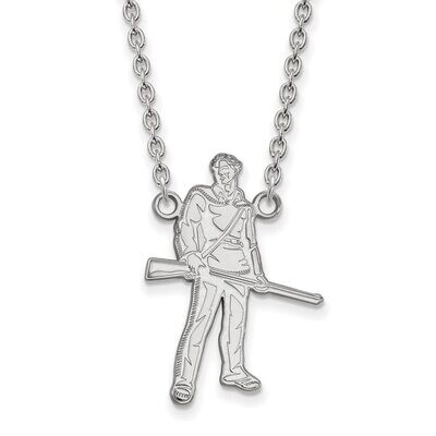 West Virginia University Large Pendant with Chain Necklace 14k White Gold 4W063WVU-18, MPN: 4W063WV…