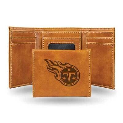 NFL Tennessee Titans Brown Faux Leather Trifold Wallet GC7805, MPN: GC7805, 767345899392