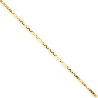 0.7mm Box Chain 24 Inch 14k Gold BOX075-24, MPN: BOX075-24, 886774538242