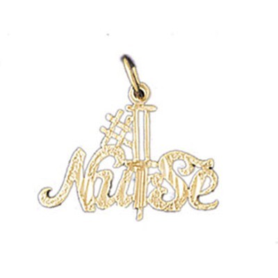Dazzlers Jewelry #1 Nurse Pendant Necklace Charm Bracelet in Yellow, White or Rose Gold 10721, MPN:…