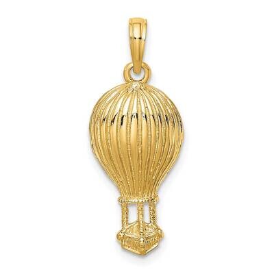 Hot Air Ballon Charm 14k Gold Polished K8914, MPN: K8914, 637218030972