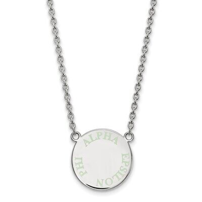 Alpha Epsilon Phi Small Enameled Pendant with 18 Inch Chain Sterling Silver SS015AEP-18, MPN: SS015…
