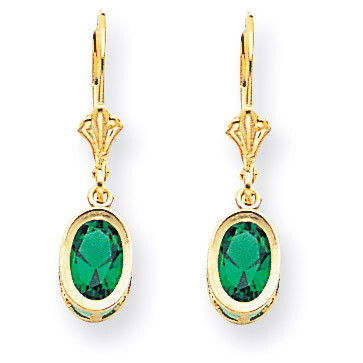 7x5mm Oval Mount Saint Helens Leverback Earrings 14k Gold XLB106MS, MPN: XLB106MS, 883957118949
