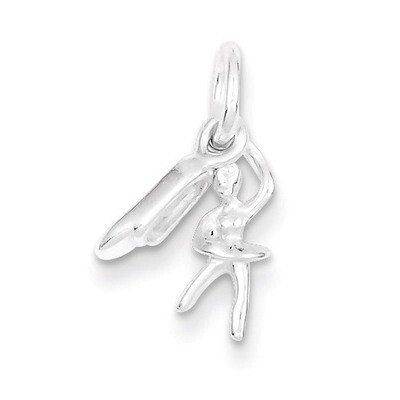 Ballerina &amp; Shoe Charm Sterling Silver QC6472, MPN: QC6472, 883957916057