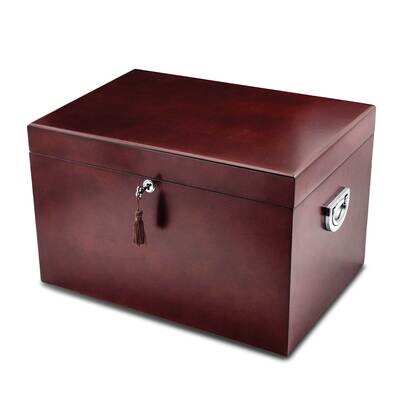 Cherry Poplar Veneer Matte Finish Locking Memorial Keepsake Box JBB901, MPN: JBB901,