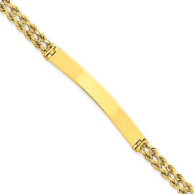 Two Strand Rope ID Bracelet 7 Inch 14k Gold 018SD-7, MPN: 018SD-7, 886774989518