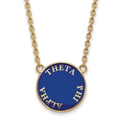 Theta Phi Alpha Small Enameled Pendant with 18 Inch Chain Gold-plated Silver GP013TPA-18, MPN: GP01…