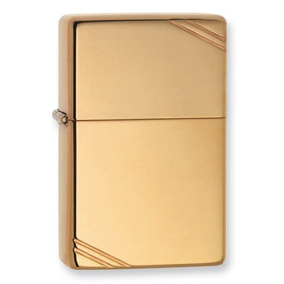 Zippo Vintage with Slashes High Polish Brass Lighter GL1027, MPN: GL1027, 41689112806