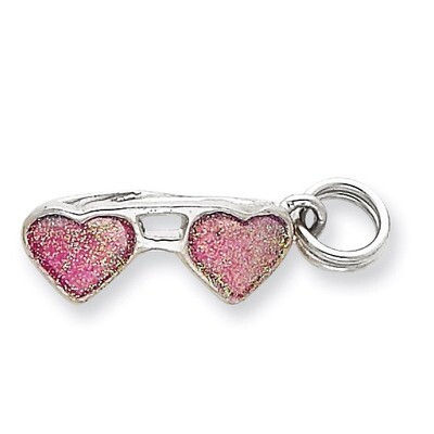Pink Sunglasses Charm Sterling Silver QC6322, MPN: QC6322, 886774201795