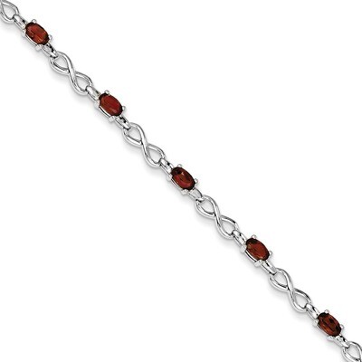 Garnet Bracelet Sterling Silver QX837GA, MPN: QX837GA, 883957516714