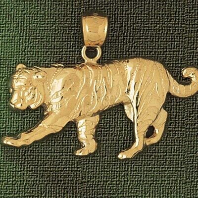 Dazzlers Jewelry Tiger Pendant Necklace Charm Bracelet in Yellow, White or Rose Gold 1724, MPN: DZ-…