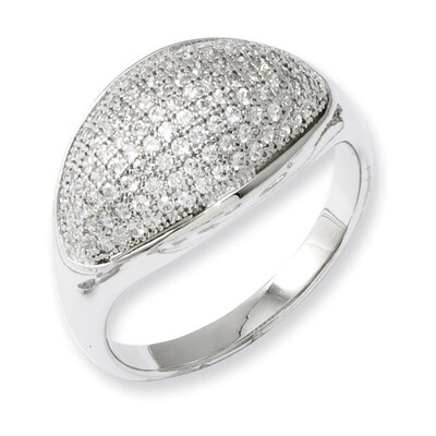 CZ Brilliant Embers Polished Ring Sterling Silver QMP229-6