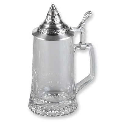 13.5 oz. Starbottom Glass Stein with Removeable Pewter Lid GM5410, MPN: GM5410, 610939610104