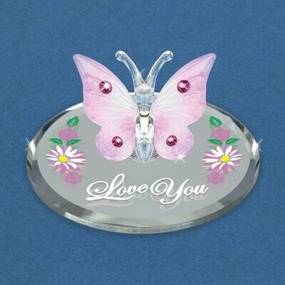 Love You Butterfly Glass Figurine GM21641, MPN: GM21641, 708873039348