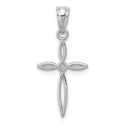Passion Cross Charm 10k White Gold 10REL117, MPN: 10REL117,