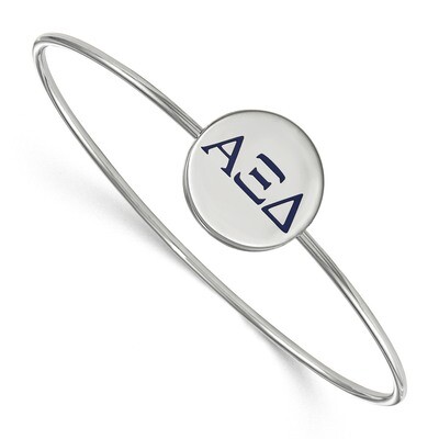 Alpha Xi Delta Enameled Slip-on Bangle Sterling Silver SS023AXD-6, MPN: SS023AXD-6, 191101100253