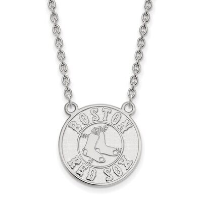 Boston Red Sox Large Pendant with Necklace Sterling Silver SS016RSO-18, MPN: SS016RSO-18, 886774627…