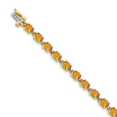 6x4mm Oval Citrine bracelet 14k Gold BM4500-CI-Y, MPN: BM4500-CI-Y, 883957196145