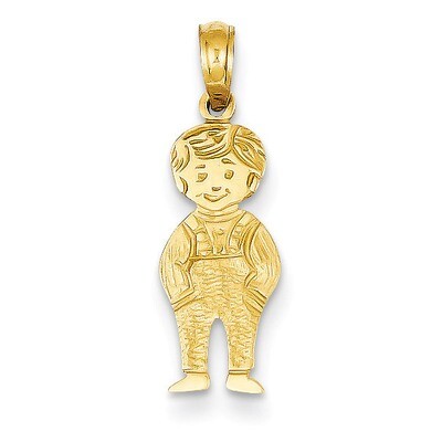 Boy with Hands in Pocket Pendant 14k Gold D3991, MPN: D3991, 637218031221