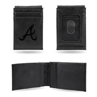 MLB Atlanta Braves Black Faux Leather Front Pocket Wallet GC7380, MPN: GC7380, 767345894717