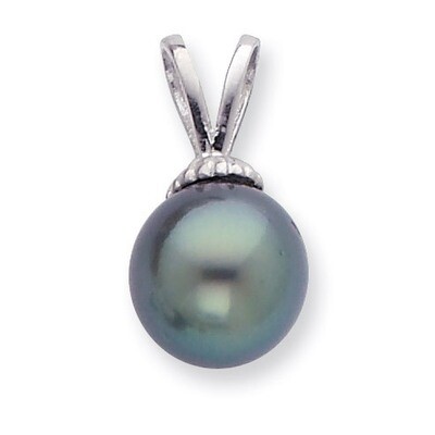 9-10mm Saltwater Cultured Tahitian Pearl Pendant 14k White Gold XF427, MPN: XF427, 883957470047