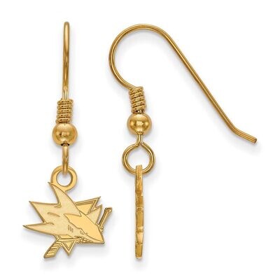 San Jose Sharks x-Small Dangle Earring Wire Gold-plated Silver GP005SHA, MPN: GP005SHA, 886774901305