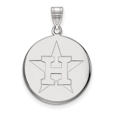 Houston Astros Large Disc Pendant 10k White Gold 1W019AST, MPN: 1W019AST, 886774782102