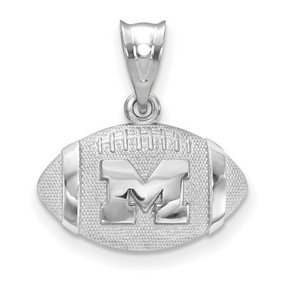 University Of Michigan Football Pendant Sterling Silver SS506UM, MPN: SS506UM, 634401004543
