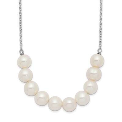 6-7mm White Off Round Fwc Pearl Necklace Sterling Silver Rhodium-plated QH5540-18, MPN: QH5540-18, …