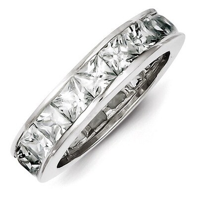 Eternity Band Sterling Silver Diamond QR1971-6, MPN: QR1971-6, 883957185248