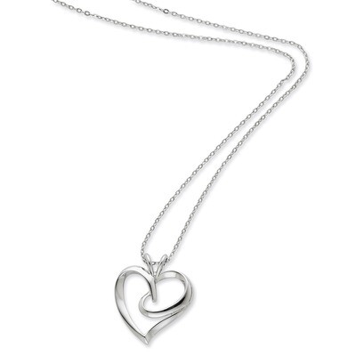 The Hugging Heart 18 Inch Necklace Sterling Silver QSX259, MPN: QSX259, 883957717142