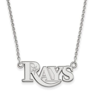Tampa Bay Rays Small Pendant with Chain Necklace 10k White Gold 1W018DEV-18, MPN: 1W018DEV-18, 8867…