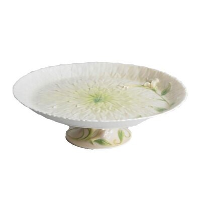 Franz Porcelain Garden Blessing Wedding Pedestal Cake Plate 11&quot;X11&quot;X3 1/2&quot; FZ01015, MPN: FZ01015,