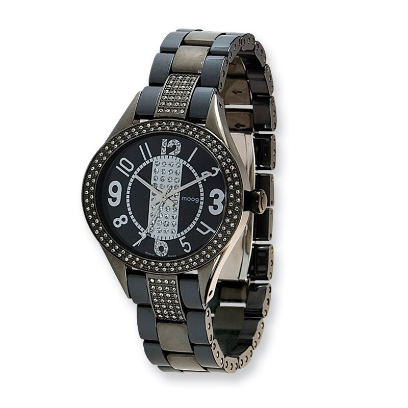 Moog Exquisite Black IP-plated Black Ceramic Watch - Fashionista