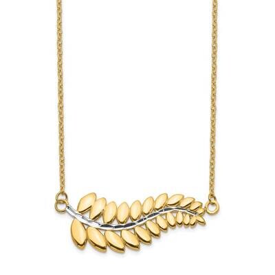 Fern Necklace 14k Gold &amp; White Rhodium SF2667-17, MPN: SF2667-17, 886774066547