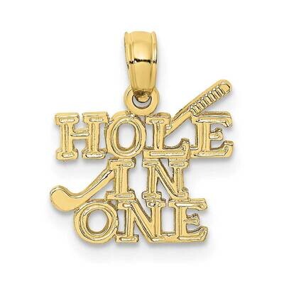 Hole In One with Golf Club Charm 10k Gold 10K3558, MPN: 10K3558,