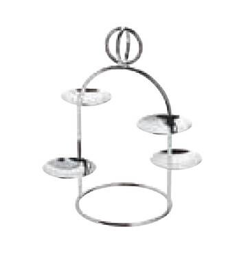 Ercuis Latitude Pastry Stand 4 Small Dishes 7.875 Inch Silver Plated F542340-04, MPN: F542340-04, 7…