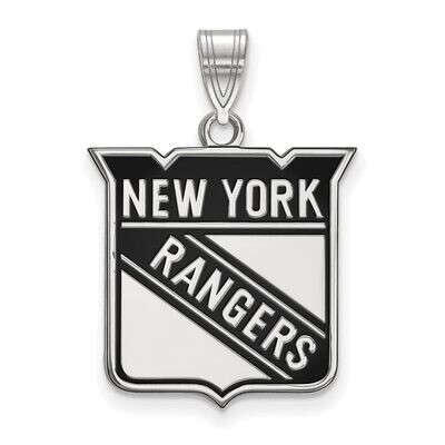 New York Rangers Large Enamel Pendant Sterling Silver SS029RNG, MPN: SS029RNG, 886774748252